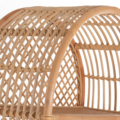 Bookcase Simok Hm9552 Made Of Natural Rattan In Natural Color 80x40x182hcm.