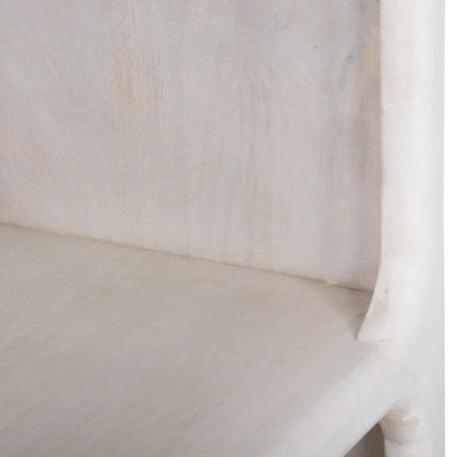 Bookcase Handyr Hm9707 Solid Mango Wood In White Color 100x35x165hcm.