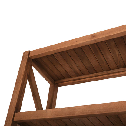 Bookcase Kitaku Hm9798 Recycled Teak In Natural 150x45x200hcm.