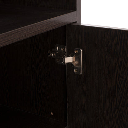 Professional Office Bookcase Hm2014.02 Wenge Color With 2 Doors 80Χ39Χ179