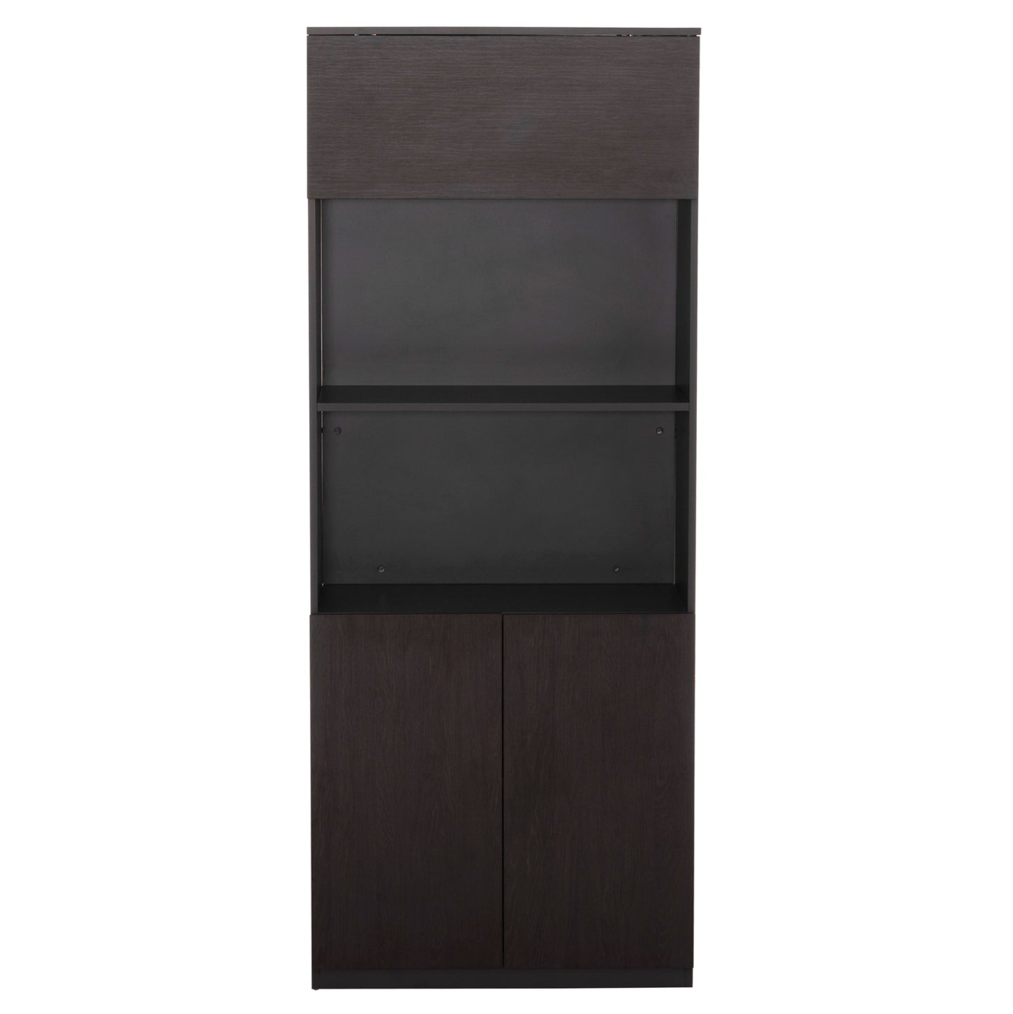 Professional Office Bookcase Rosewood Hm2089 Melamine In Grey-wenge 80x40x200hcm
