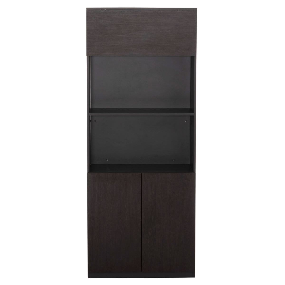 Professional Office Bookcase Rosewood Hm2089 Melamine In Grey-wenge 80x40x200hcm