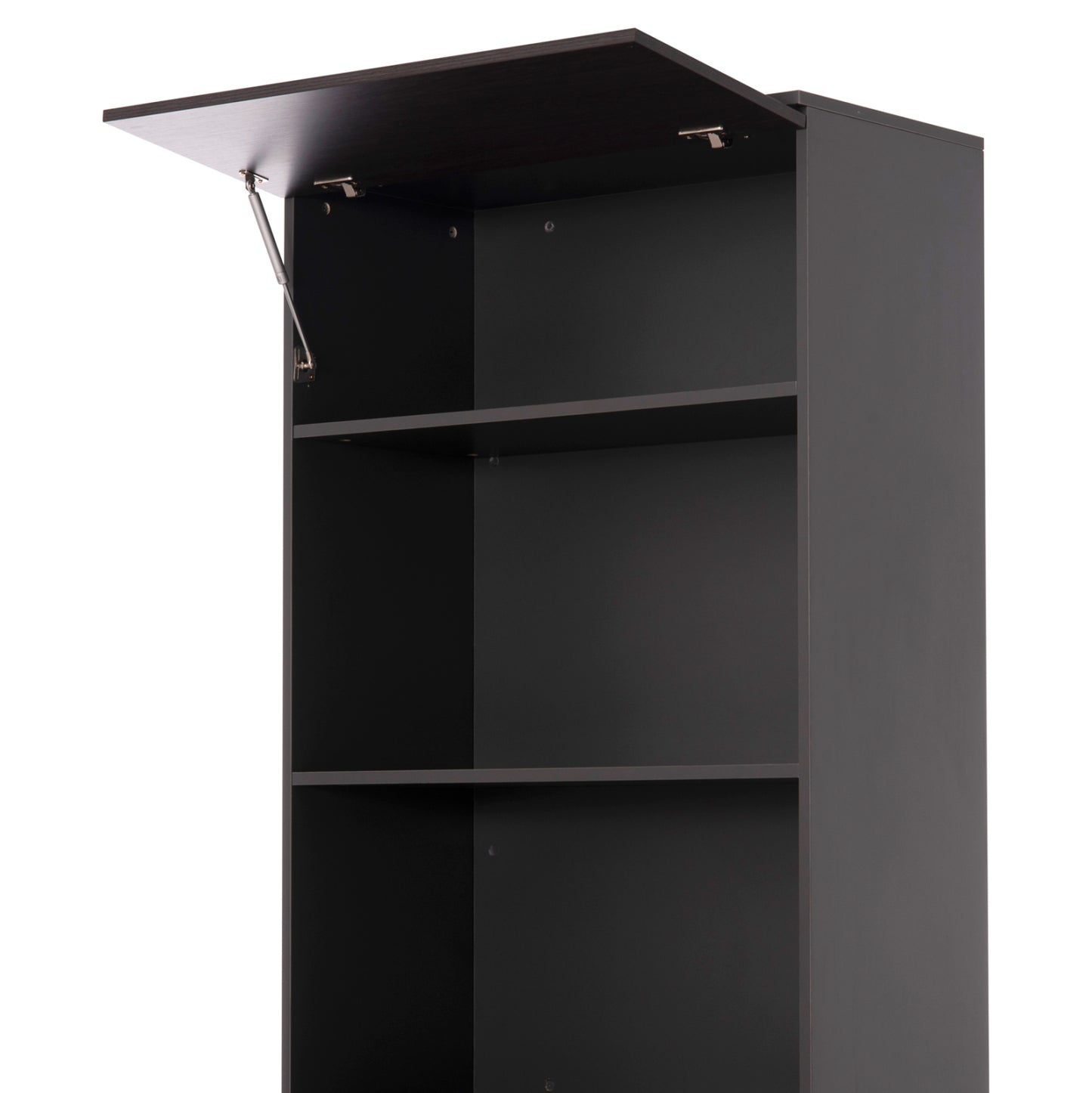Professional Office Bookcase Rosewood Hm2089 Melamine In Grey-wenge 80x40x200hcm