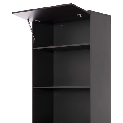Professional Office Bookcase Rosewood Hm2089 Melamine In Grey-wenge 80x40x200hcm