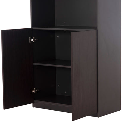 Professional Office Bookcase Rosewood Hm2089 Melamine In Grey-wenge 80x40x200hcm