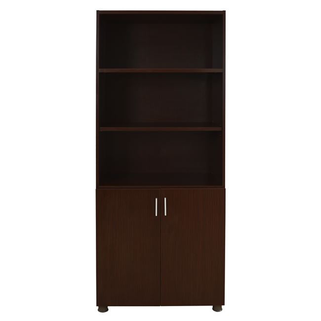 Professional Office Bookcase In Wenge Color Hm2055.12 80x40x190 Cm.