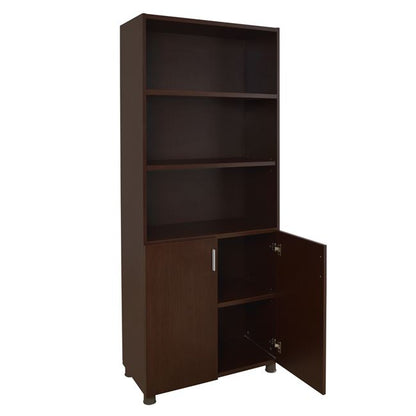 Professional Office Bookcase In Wenge Color Hm2055.12 80x40x190 Cm.