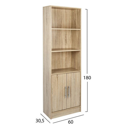 Melamine Bookcase Ensley Hm2027.02 Sonama 60x30x180