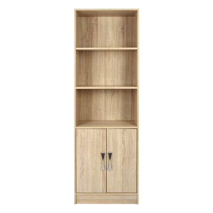 Melamine Bookcase Ensley Hm2027.03 Sonama With Metallic Handle 60x30x180