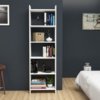 Bookcase Classiker Hm9226.11 Melamine White 48,5x22x160hcm.