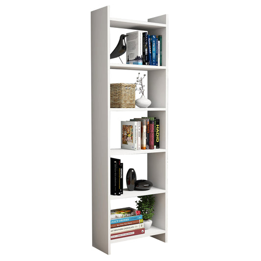 Bookcase Classiker Hm9226.11 Melamine White 48,5x22x160hcm.