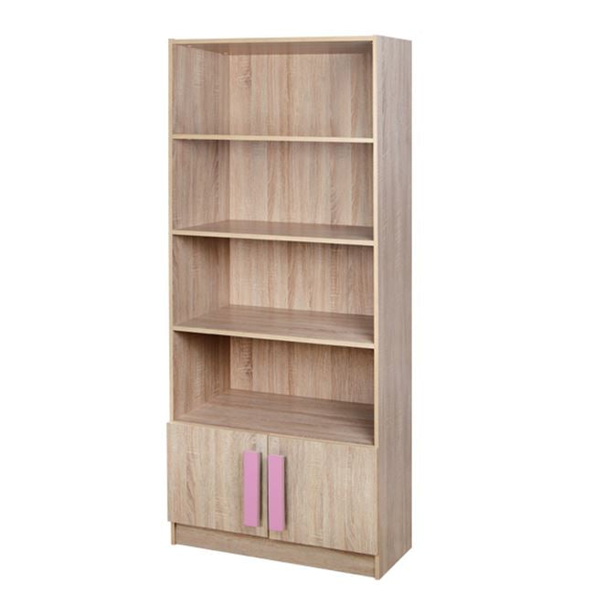 Bookcase Playroom Sonama-pink Hm10146.03 80x35x180cm