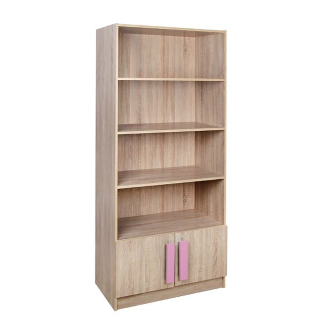 Bookcase Playroom Sonama-pink Hm10146.03 80x35x180cm