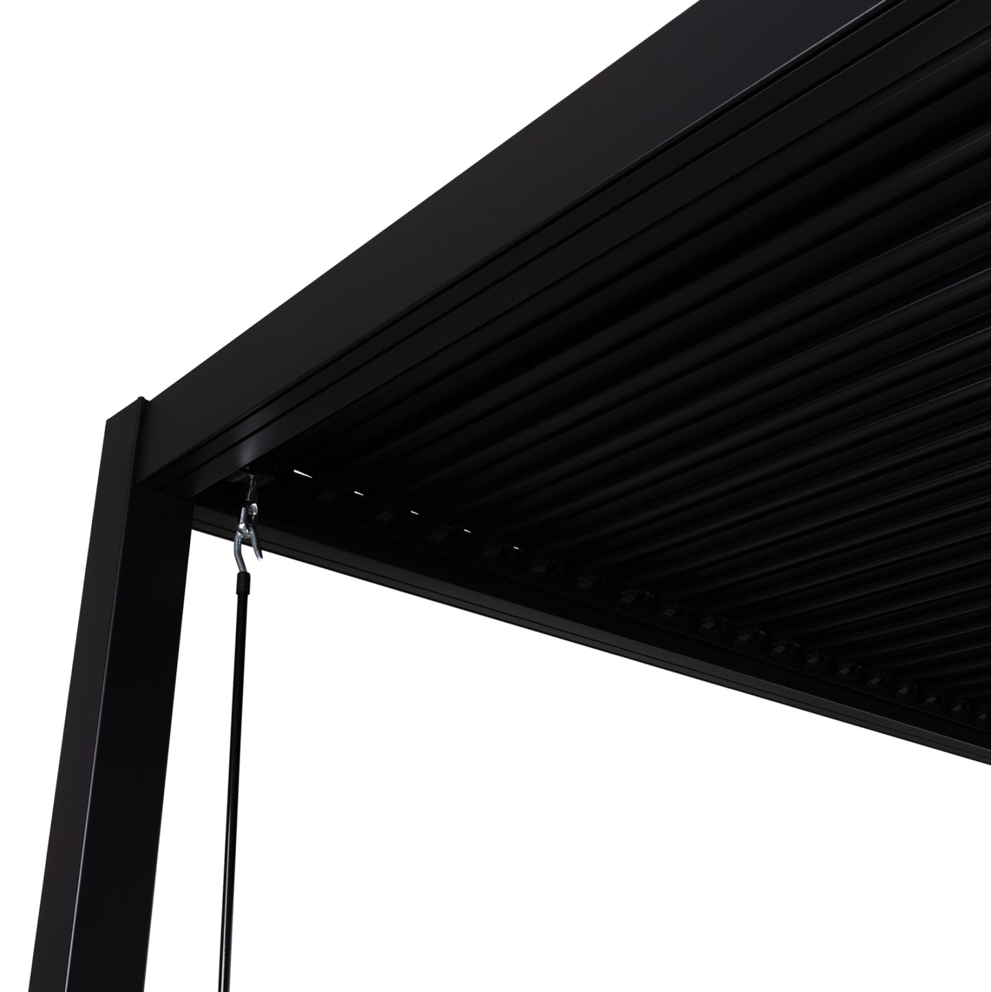 Bioclimatic Aluminum Pergola Premium Franio Hm6609.01 Black 300x300x240hcm.