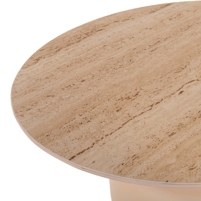Side Tables 2pcs Feren Hm9664 Metal In Ivory-ceramic Top Φ60 &Φ50cm.