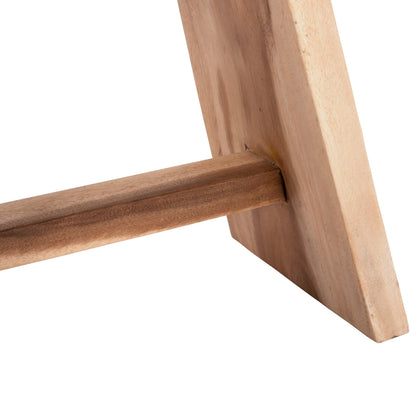 Side Stool Sadel Hm18294 Suar Wood--natural Color 50x30x45hcm.
