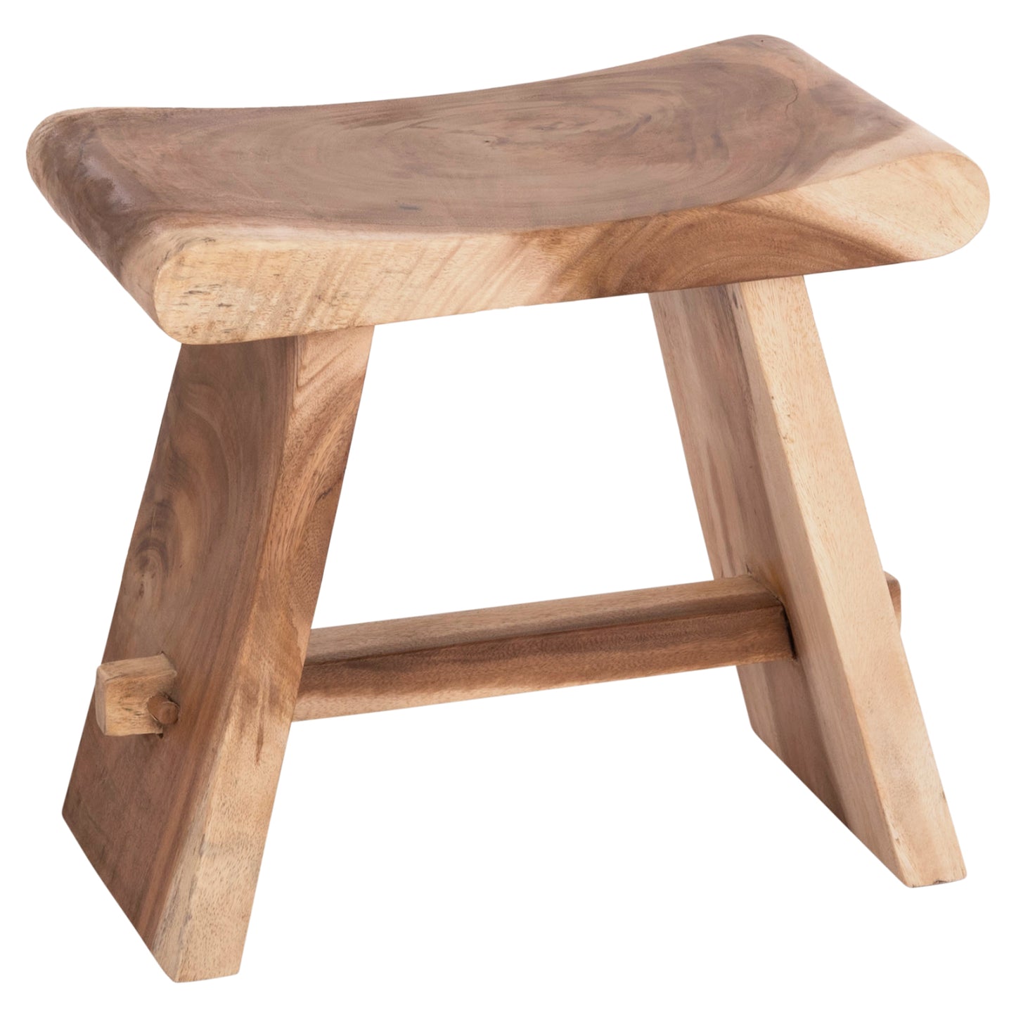 Side Stool Sadel Hm18294 Suar Wood--natural Color 50x30x45hcm.