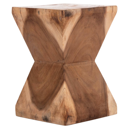 Side Stool Anvil Hm9756.11 Suar Wood In Natural 31x31x45hcm.