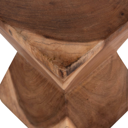 Side Stool Anvil Hm9756.11 Suar Wood In Natural 31x31x45hcm.