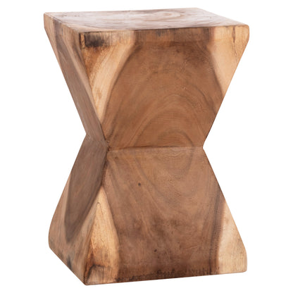 Side Stool Anvil Hm9756.11 Suar Wood In Natural 31x31x45hcm.