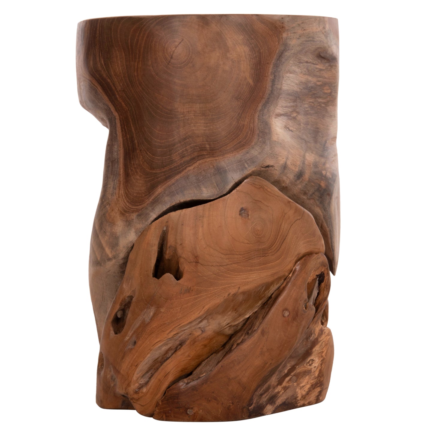 Side Stool/table Stomp Hm9350.11 Teak Wood--natural Color Φ30x45hcm.