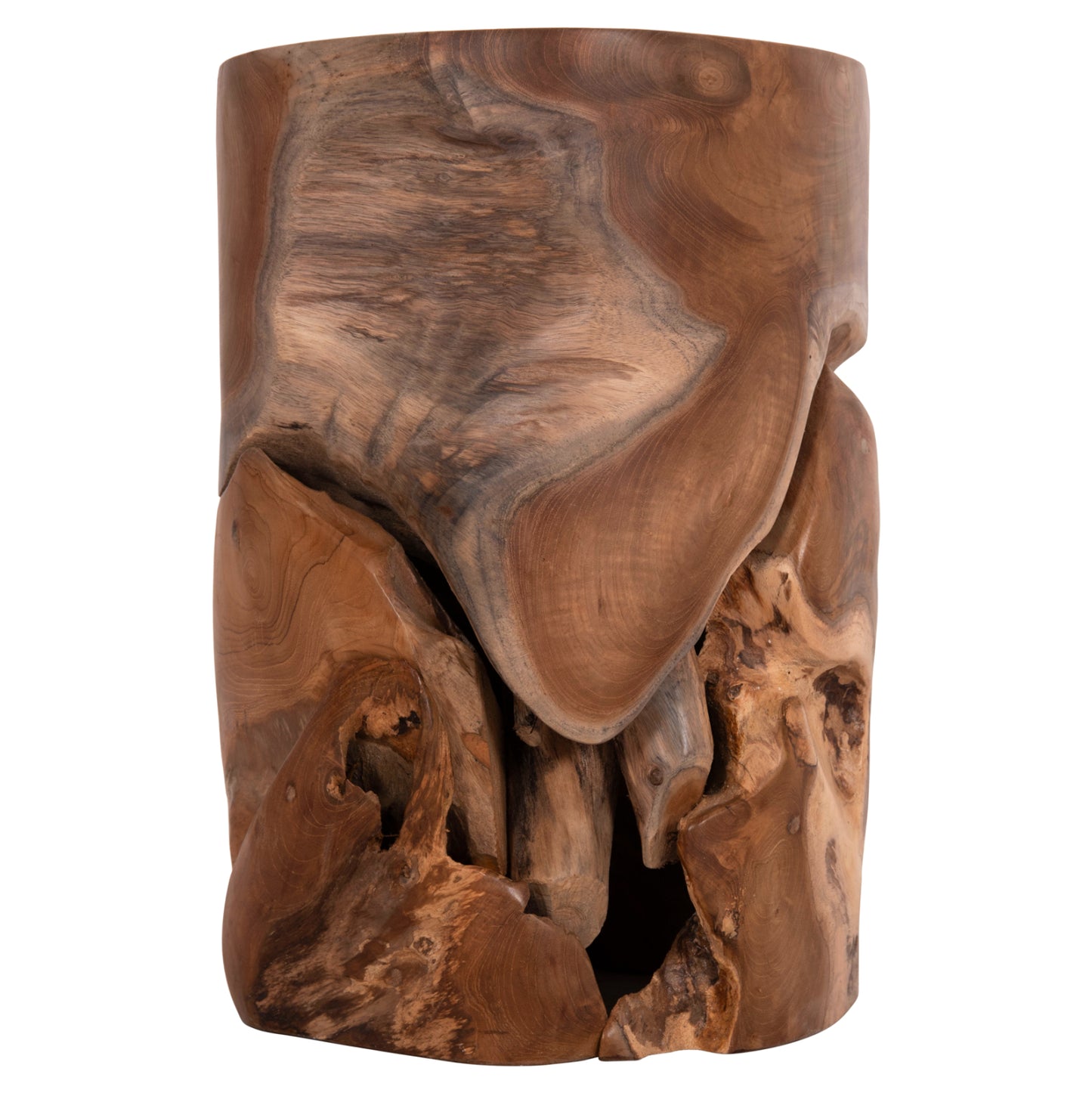 Side Stool/table Stomp Hm9350.11 Teak Wood--natural Color Φ30x45hcm.