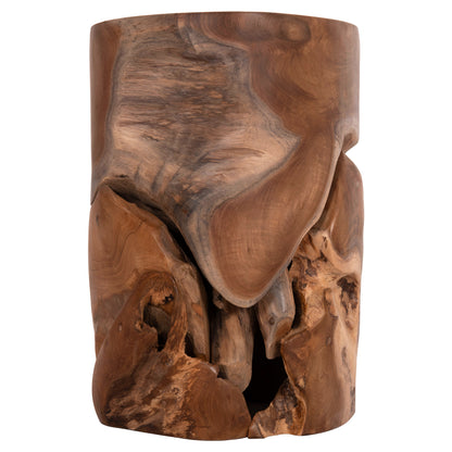 Side Stool/table Stomp Hm9350.11 Teak Wood--natural Color Φ30x45hcm.