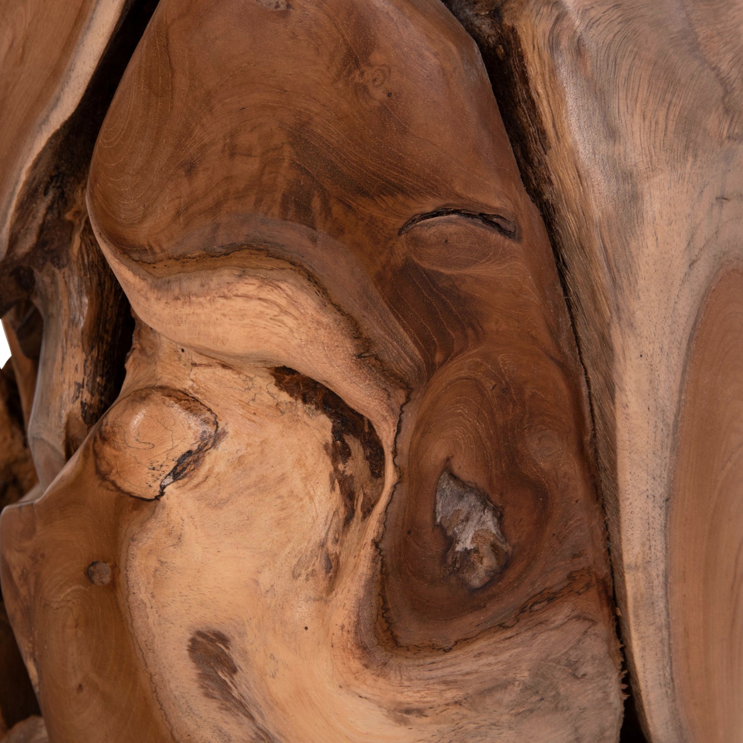 Side Stool/table Stomp Hm9350.11 Teak Wood--natural Color Φ30x45hcm.