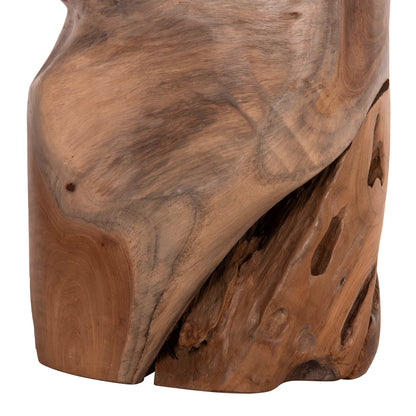 Side Stool/table Stomp Hm9350.11 Teak Wood--natural Color Φ30x45hcm.