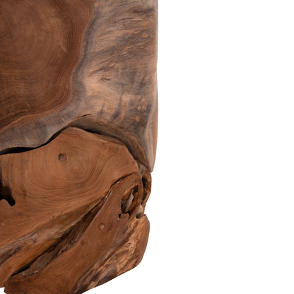 Side Stool/table Stomp Hm9350.11 Teak Wood--natural Color Φ30x45hcm.