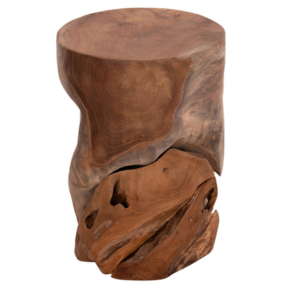 Side Stool/table Stomp Hm9350.11 Teak Wood--natural Color Φ30x45hcm.