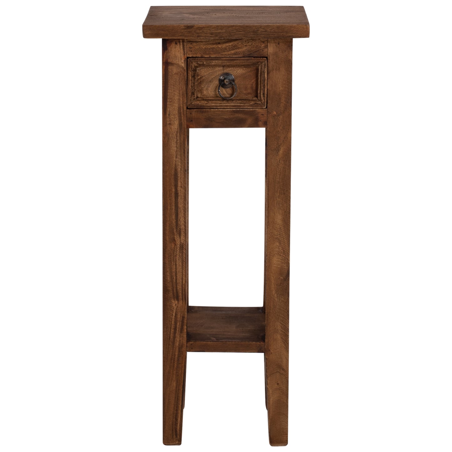 Side Table Ramu Hm9484.01 Mahogany Wood With A Drawer In Natural Color 25x25x66,5hcm.