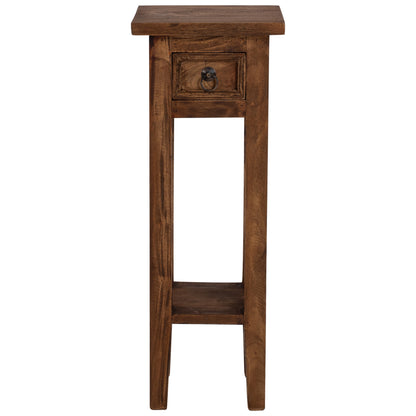 Side Table Ramu Hm9484.01 Mahogany Wood With A Drawer In Natural Color 25x25x66,5hcm.