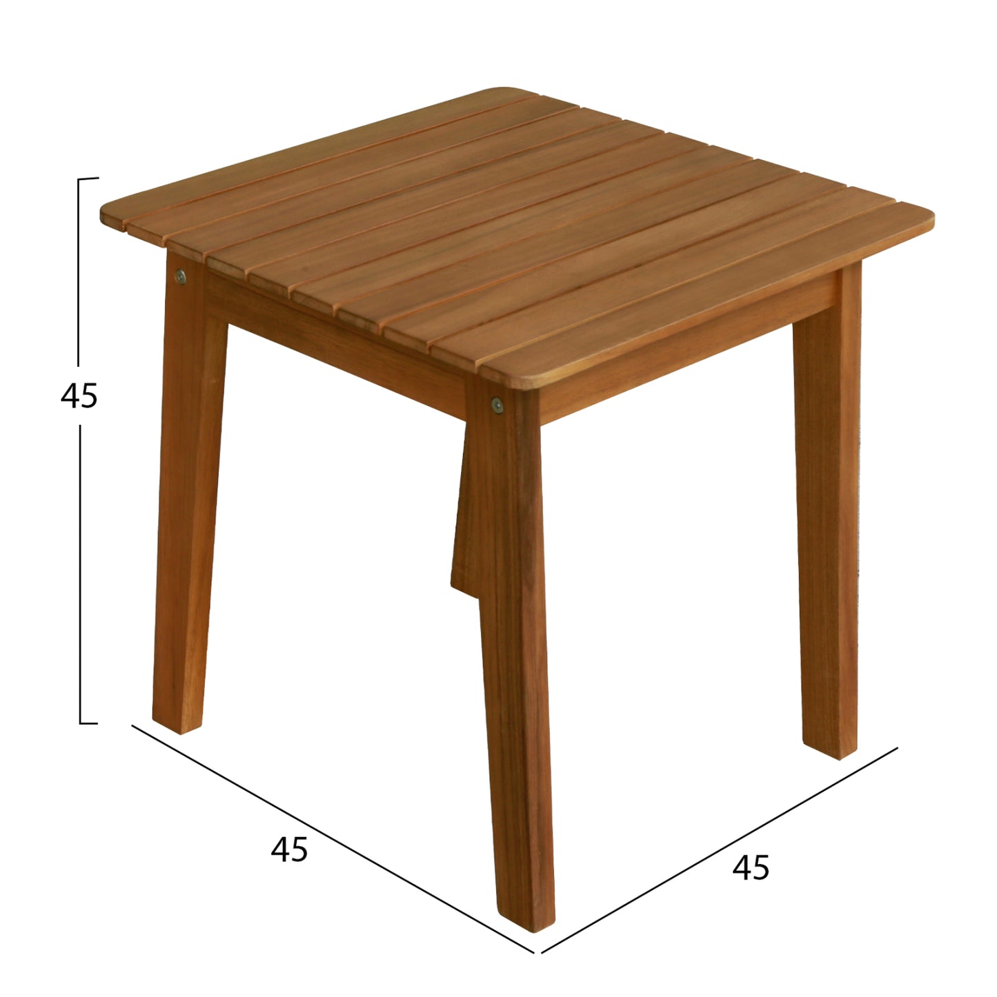 Outdoor Side Table Terrix ΗΜ6523 Acacia Wood In Natural 45x45x45hcm