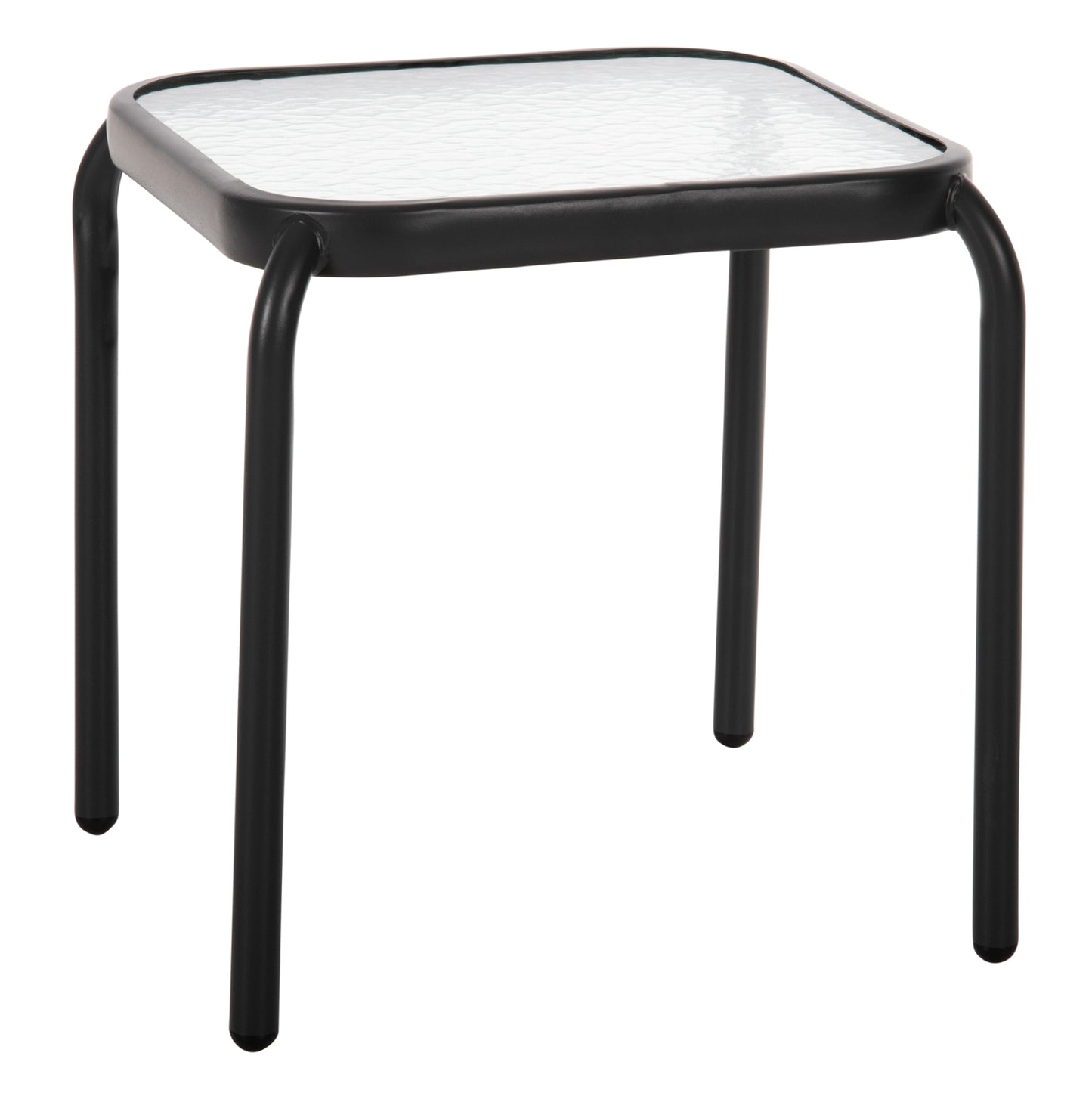 Outdoor Side Table Square Dido Hm5975.01 Metal In Anthracite-glass 41x41x43hcm.