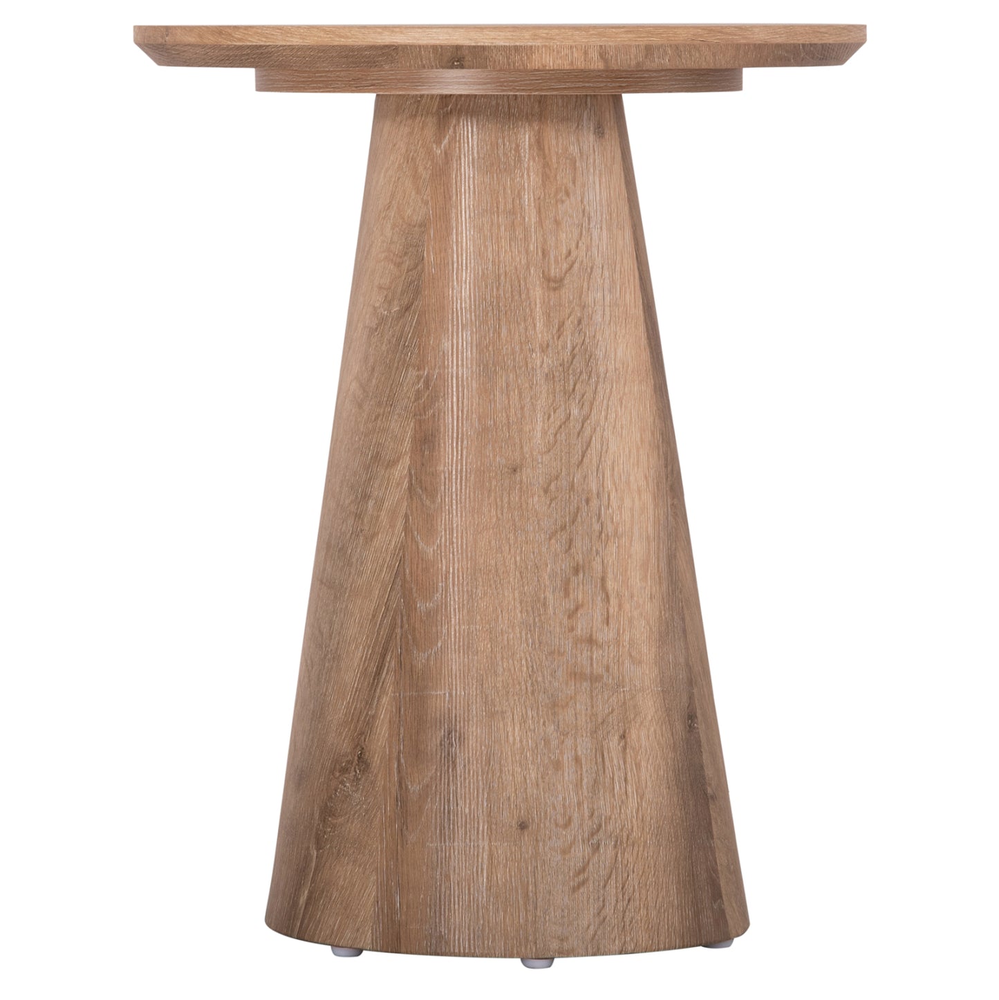 Side Table Karan Hm18029 Mdf In Natural Wood Color Φ45x56,5hcm