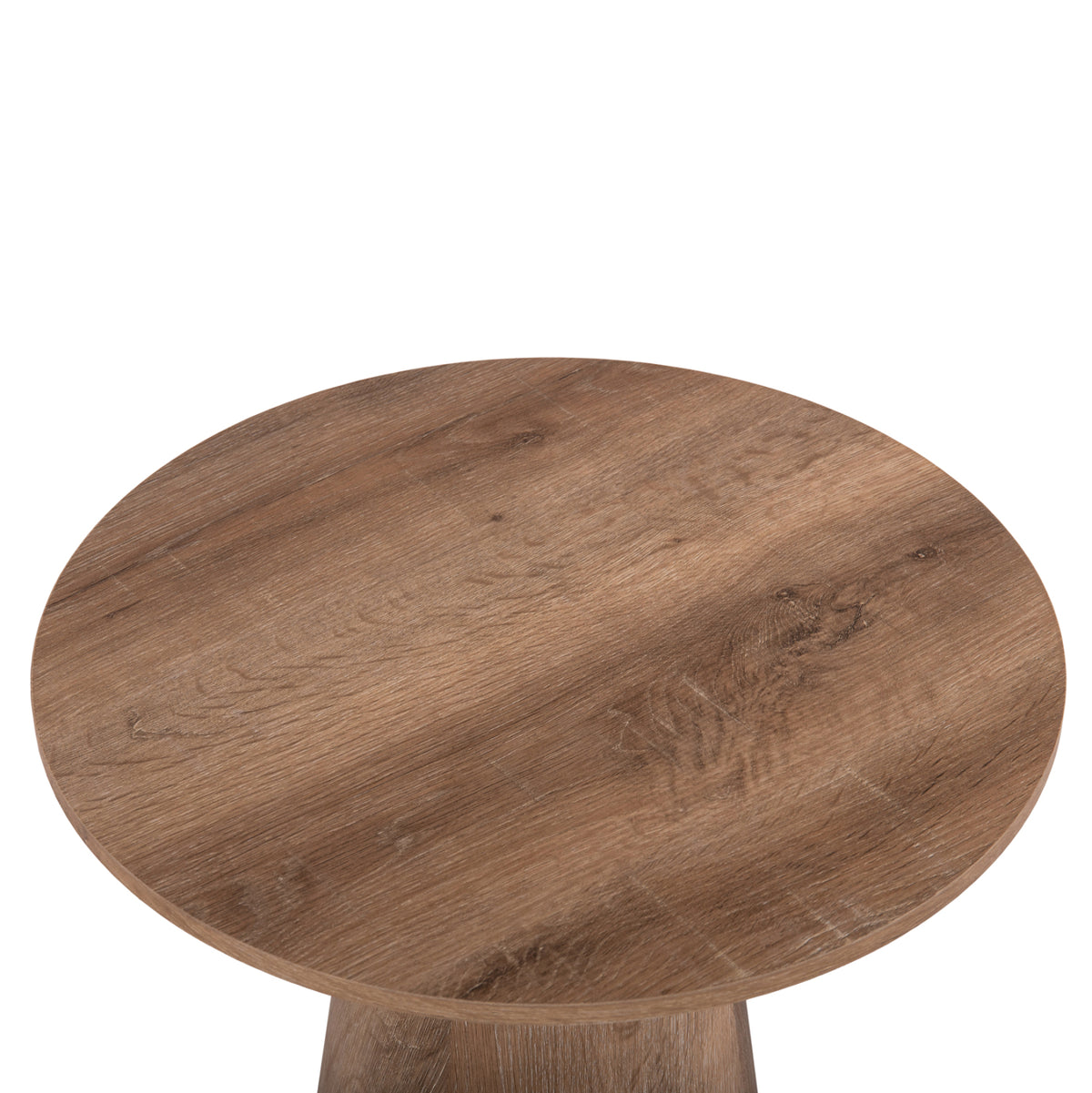 Side Table Karan Hm18029 Mdf In Natural Wood Color Φ45x56,5hcm