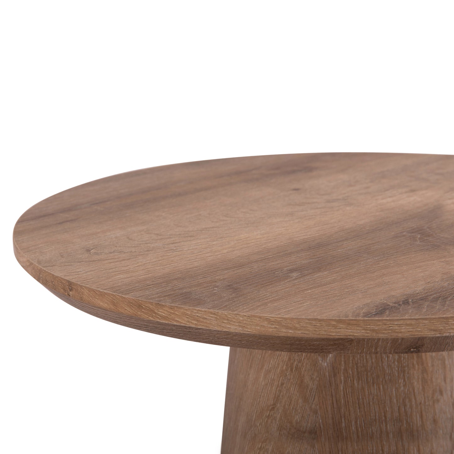 Side Table Karan Hm18029 Mdf In Natural Wood Color Φ45x56,5hcm
