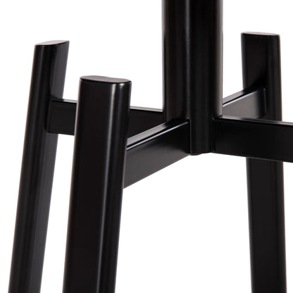 Side Table Norton Hm18036.03 Metal Legs Black-mdf Top Sonama Φ45x55,5hcm.