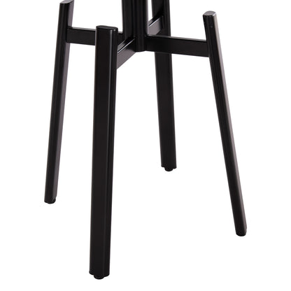 Side Table Norton Hm18036.03 Metal Legs Black-mdf Top Sonama Φ45x55,5hcm.