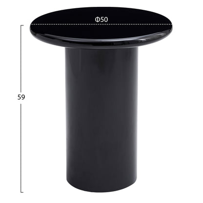 Side Table Solna Hm18455.02 Mdf In Glossy Black Φ50x59hcm.