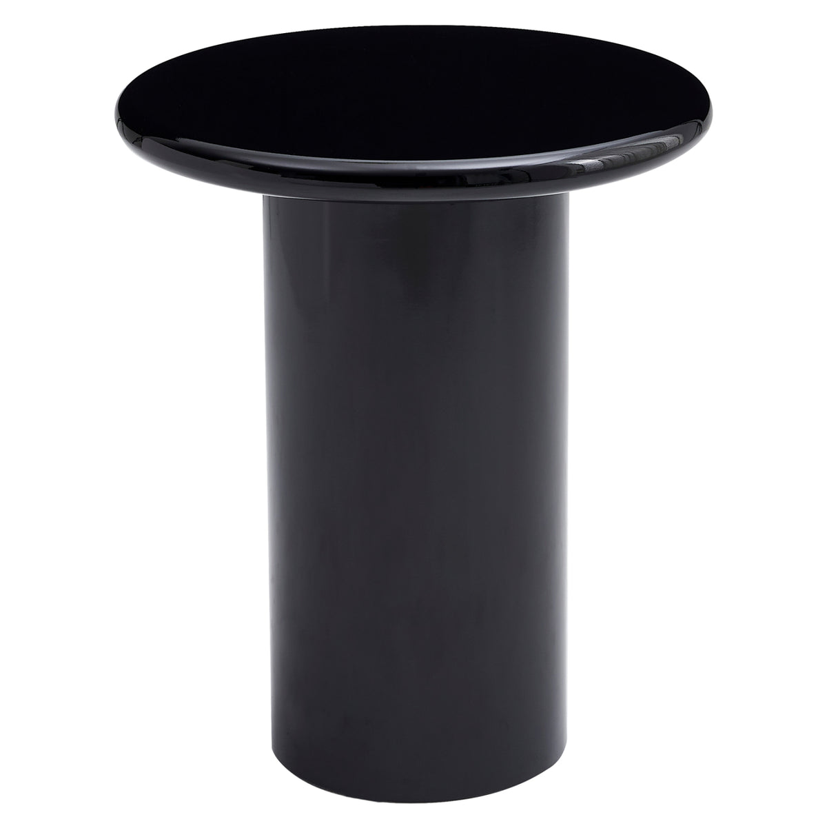 Side Table Solna Hm18455.02 Mdf In Glossy Black Φ50x59hcm.