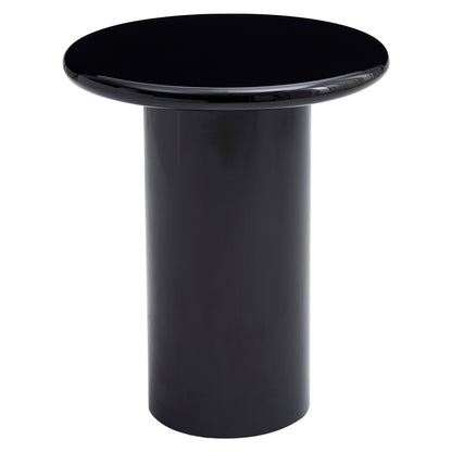 Side Table Solna Hm18455.02 Mdf In Glossy Black Φ50x59hcm.