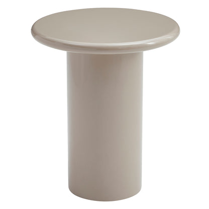 Side Table Solna Hm18455.05 Mdf In Glossy Taupe Φ50x59hcm.