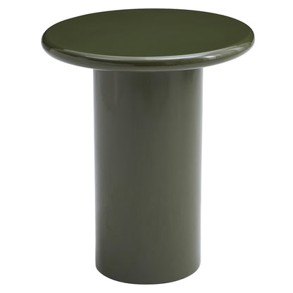 Side Table Solna Hm18455.07 Mdf In Glossy Olive Green Φ50x59hcm.
