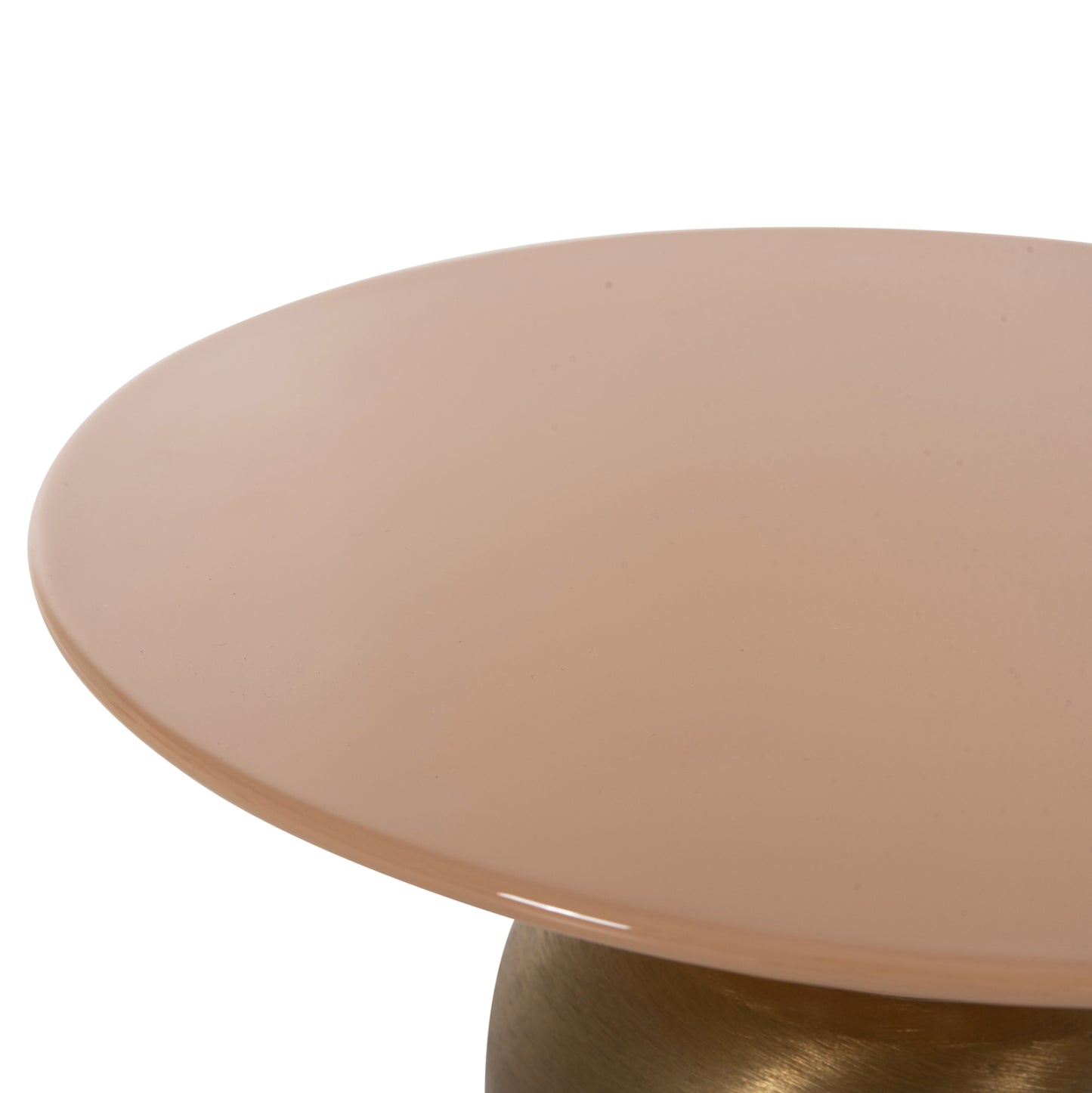 Side Table Patna Hm4235.08 Metal In Warm Pink(salmon)-gold Φ40,5x43hcm.