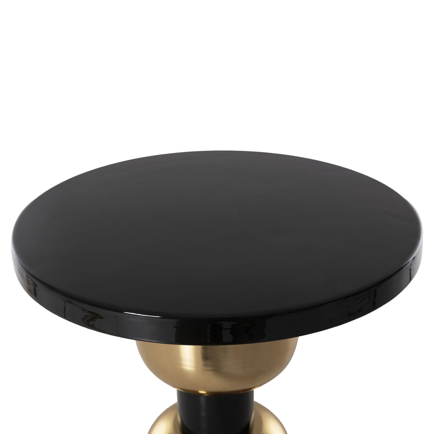 Side Table Surat Hm4236.04 Metal In Black-gold Φ50,5x59,5hcm.
