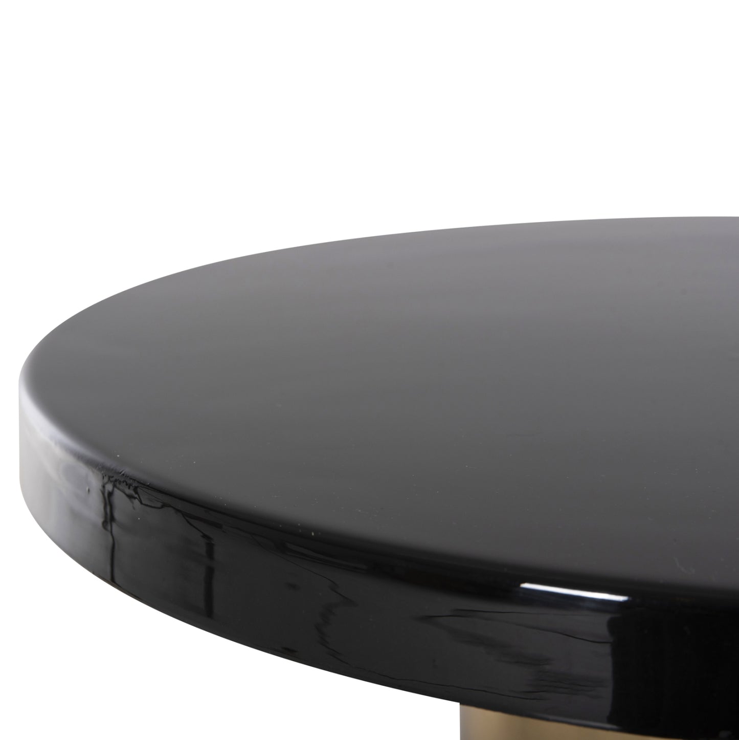Side Table Surat Hm4236.04 Metal In Black-gold Φ50,5x59,5hcm.