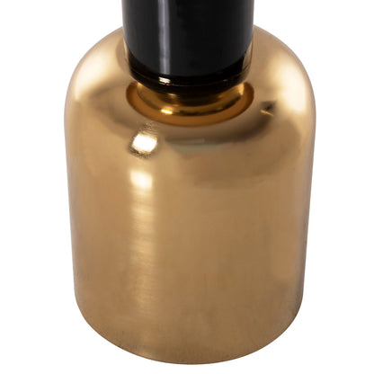 Side Table Surat Hm4236.04 Metal In Black-gold Φ50,5x59,5hcm.