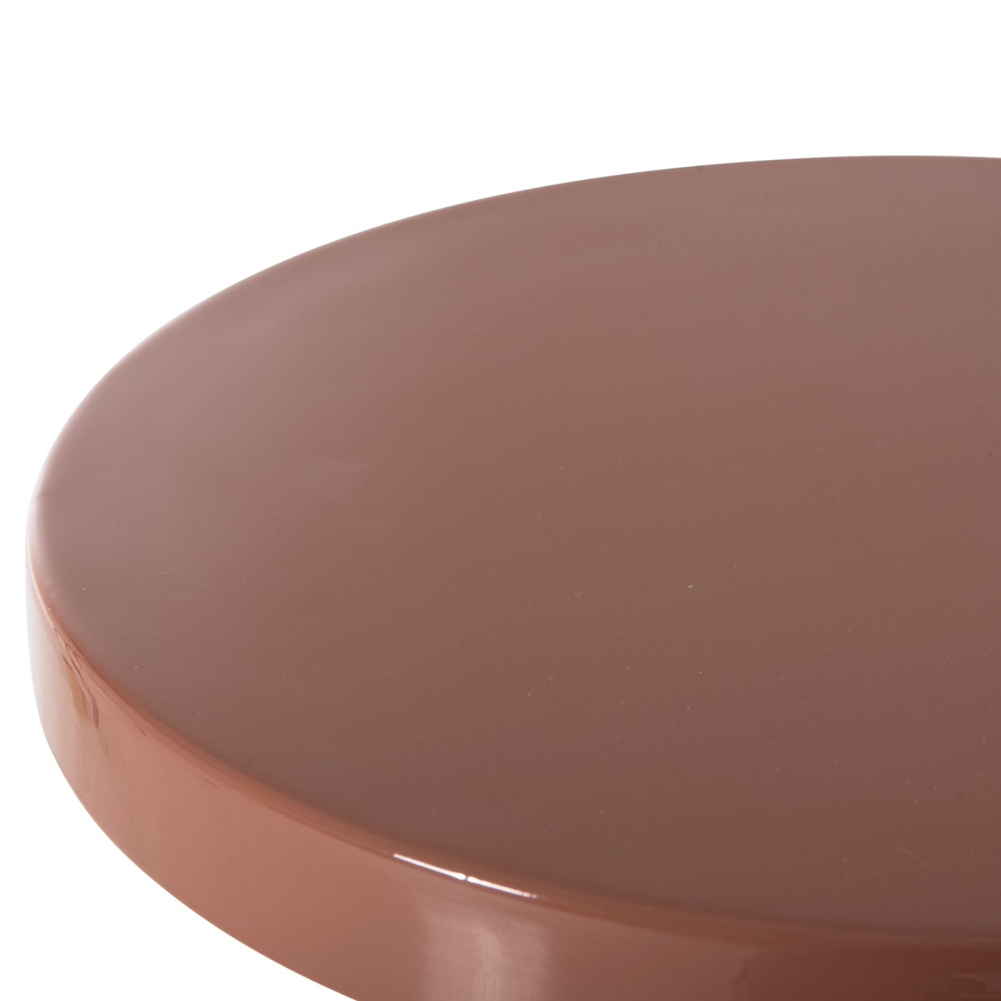 Side Table Surat Hm4237.08 Metal In Salmon-gold Φ40,5x60,5hcm.